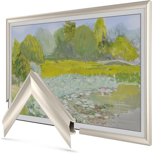إطار تلفزيون ديكو منشوري فضي ألماني مقاس 32 بوصة لأجهزة تلفزيون Samsung The Frame/Pro in Kuwait