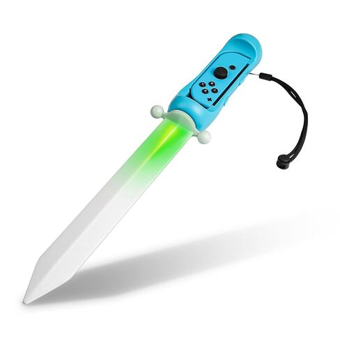 سيف LED لأسطورة زيلدا: ملحق لعبة Skyward Sword HD، مقبض سيف لعبة مضاء من FANPL للتبديل والتبديل وحدة تحكم Joy Con اليمنى OLED، تجربة ألعاب Zelda المحسنة (أزرق) in Kuwait