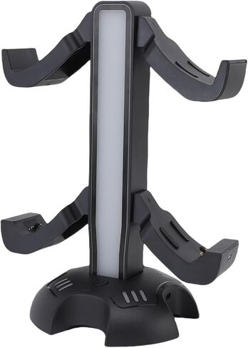 Controller Charger Holder with 9 RGB Light Modes for Gamers Desktop Storage Organizer USB A Type C Port in Saudi Arabia