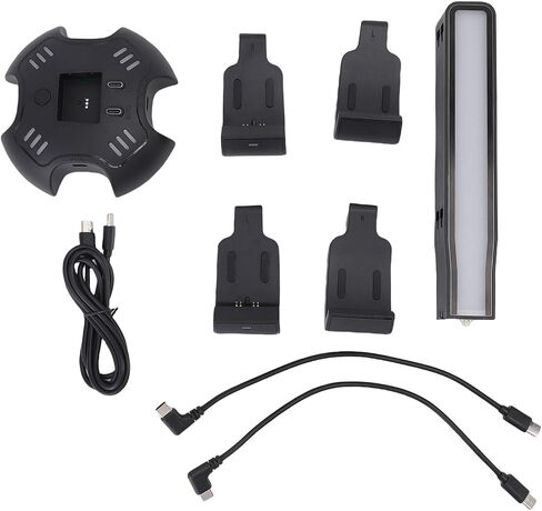 Controller Charger Holder with 9 RGB Light Modes for Gamers Desktop Storage Organizer USB A Type C Port in Saudi Arabia