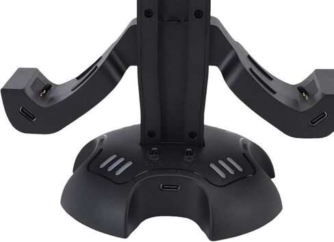 Controller Charger Holder with 9 RGB Light Modes for Gamers Desktop Storage Organizer USB A Type C Port in Saudi Arabia