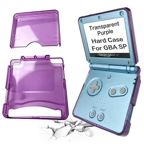 Hard Transparent PC Protective Case for Gameboy Advance SP GBA SP Console, Clear Shockproof Hard Shell Cover for GBA SP Handheld (transparent) in Saudi Arabia