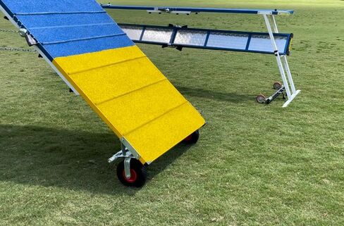 DogSport Rubber Surface Dog Agility A-Frame (9'), On-Wheel Interface Ready, Blue in Saudi Arabia