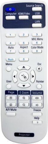 Remote Controller for Epson Projectors BrightLink 1480Fi, EX3280, EX5280, EX9230, Home Cinema 880, PowerLite 118/1288, Pro EX7280, Pro EX9240, VS260 in Saudi Arabia