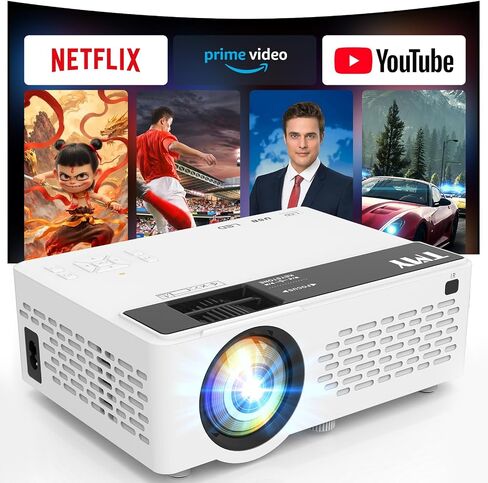 TMY 1080P Mini Projector, Built in Netflix app, 2-way Bluetooth, WiFi6 in Saudi Arabia
