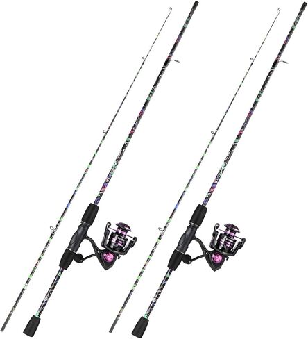 Sougayilang Fishing Rod Reel Combo, 2 Pieces Light Weight Spinning Rod with Bright Powerful Smooth Fishing Reel,Good Starter Combo for Bass Freshwater in Saudi Arabia