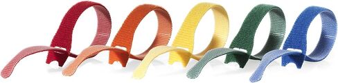 VELCRO Brand ONE-WRAP Cable Ties, 8in x 1/2in, Multicolor, 5 Pack | Self Gripping Reusable Cable Ties For Organizing Wires And Cords; Color Code Devices, Chargers And Electronics in Saudi Arabia