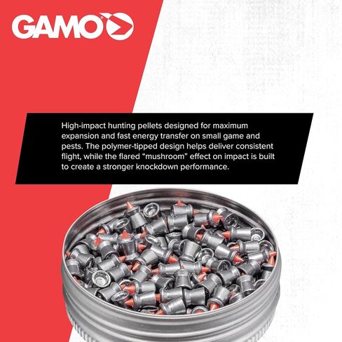 Gamo Red Fire .177 Caliber Pointed Pellets with Polymer Tip - 150 Count Tin - Red/Lead in Saudi Arabia