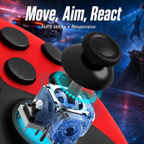 Wireless for PS4 Controller with Anti Drift ALPS Stick Back Paddles Turbo | Work with PlayStation 4/Slim/Pro,13-button Macro,1200mAh Battery,Type-C Charging,4-way Game Feedback,2 Pack for DualShock in Saudi Arabia
