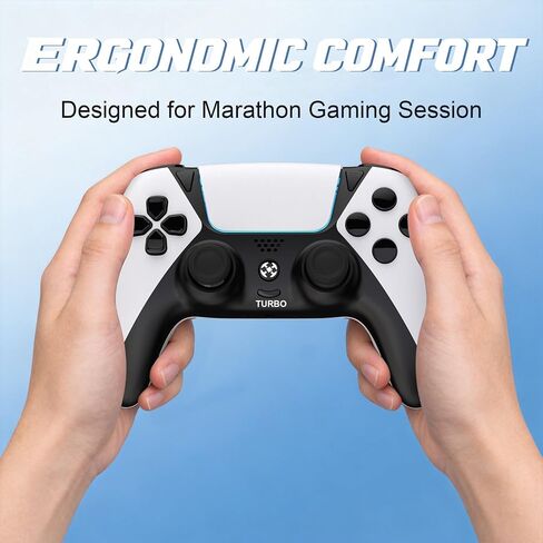Enstixsm 2 Pack for PS4 Controller,Wireless Dual Remote Shock Control for PS4 Slim Pro,ALPS Zero Drift Sticks Game Control,PC Gaming Turbo Back Paddles Gamepad,Alternative Original,Black White in Saudi Arabia