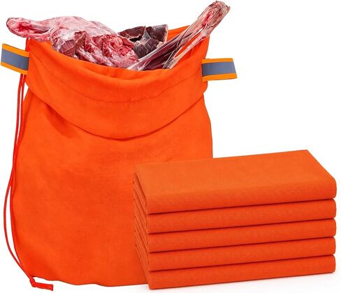 5 Pack Elk Game Bags Game Bags Hunting | Breathable& Reusable Quarter Bag,Hunting Meat Bag 39" x 4,20" x 1 with Reflective Strip for Elk, Moose,Deer, Duck in Saudi Arabia