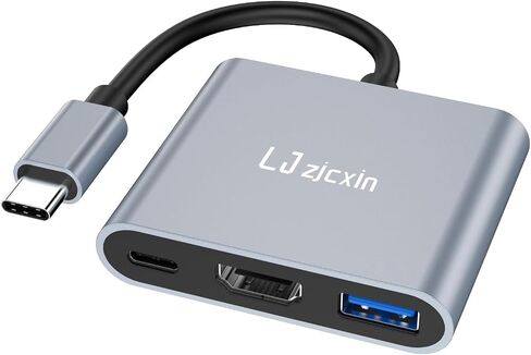 USB C to HDMI Adapter, Type C to 4K HDMI Adapter with 100W PD & USB 3.0 Port Multiport Digital AV Converter for MacBook Pro/air, iPad Pro/air, iPhone 15, Tablets, Switch and More USB-C Devices in Saudi Arabia