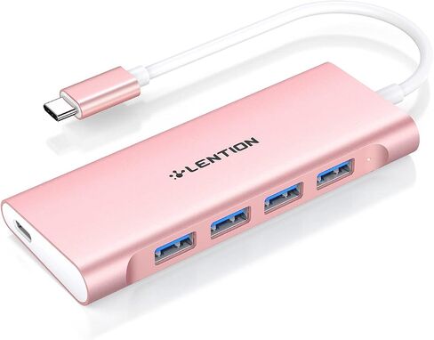 LENTION 3.3FT Long Cable USB C Hub, 4K HDMI, 100W PD, 4 USB 3.0 Ports | 4A & LED Indicator Stable Driver Adapter, for macOS, iOS/iPadOS, Windows & ChromeOS (C35-1M, Space Gray) in Saudi Arabia