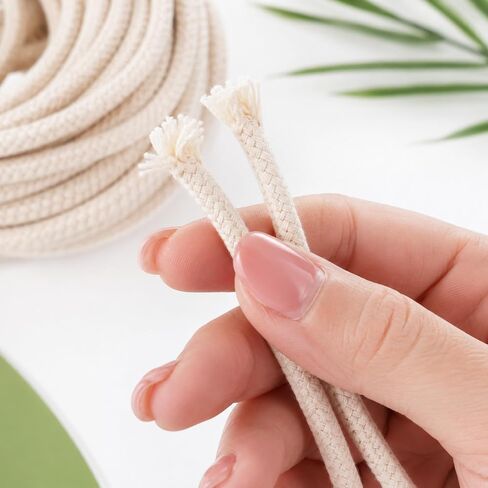 49.2 Ft Oil Lamp Wicks, 1/8 Inch Round Cotton Lamp Wicks Replacement Candle Wick for Oil Lamps Kerosene Lighting Camping Stoves Decorative Lanterns Paraffin Lamps Tiki Torch Wick in Saudi Arabia
