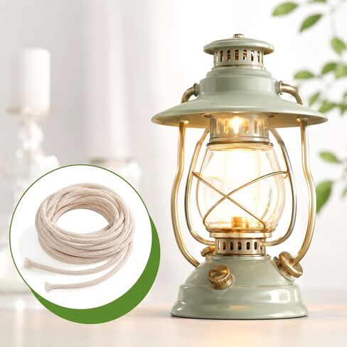 49.2 Ft Oil Lamp Wicks, 1/8 Inch Round Cotton Lamp Wicks Replacement Candle Wick for Oil Lamps Kerosene Lighting Camping Stoves Decorative Lanterns Paraffin Lamps Tiki Torch Wick in Saudi Arabia