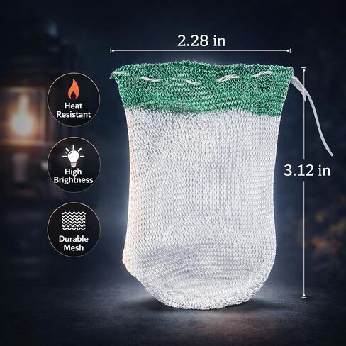 10-Pack Coleman Lantern Mantles, String Tie Lantern Mantles #21 Mantles | String Tie Lantern Mantles for Propane and Dual-Fuel Coleman Camping Lantern Accessories Replacement, Gas Lantern Mantles in Kuwait