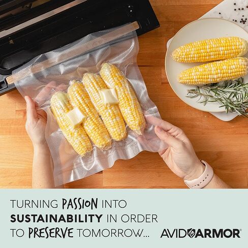 Avid Armor Vacuum Seal Rolls, Vac Seal Bags for Food Storage, Meal Saver Freezer Vacuum Sealer Bags, Sous Vide Bags Vacuum Sealer, Non-BPA Vacuum Sealer Bags, 8 inches by 50 feet, Pack of 2 in Kuwait