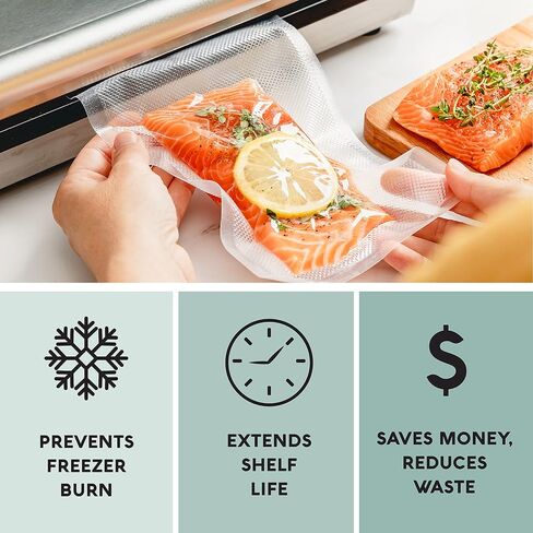 Avid Armor Vacuum Seal Rolls, Vac Seal Bags for Food Storage, Meal Saver Freezer Vacuum Sealer Bags, Sous Vide Bags Vacuum Sealer, Non-BPA Vacuum Sealer Bags, 8 inches by 50 feet, Pack of 2 in Kuwait
