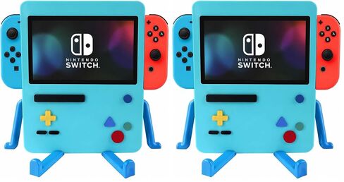 GRAPMKTG Charging Stand for Nintendo Switch Accessories Portable Dock Compatible for Nintendo Switch OLED Cute Case Decor Gift Men Women Kids Blue (Pack of 2) in Saudi Arabia