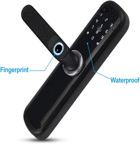 Smart Door Lock with Handle WiFi Tuya Smart Door Lock Fingerprint Keyless Entry Password APP NFC Smart Lock for Indoor Home Bedroom Office in Saudi Arabia