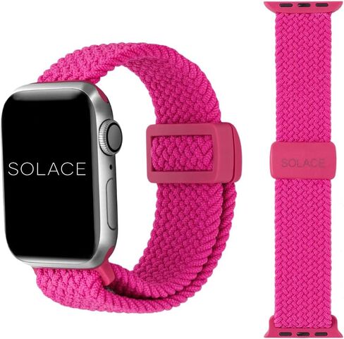 Solace Bands Imperium Adapt Wide Adjustable Nylon Braided Watch Band - Compatible with All Apple Watches - Solace Apple Watch Bands for Women & Men - Smart Watches Band Series 11-1, Ultra, SE in Saudi Arabia