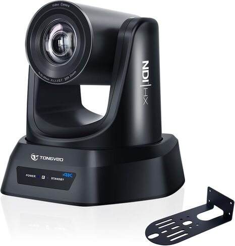 TONGVEO 4K NDI PTZ Camera AI Auto-Tracking 20X Optical Zoom HDMI IP Live Streaming SDI USB3.0 PoE LAN Supports for Church Worship Event Video Conference YouTube OBS vMix Zoom Teams and More in Saudi Arabia