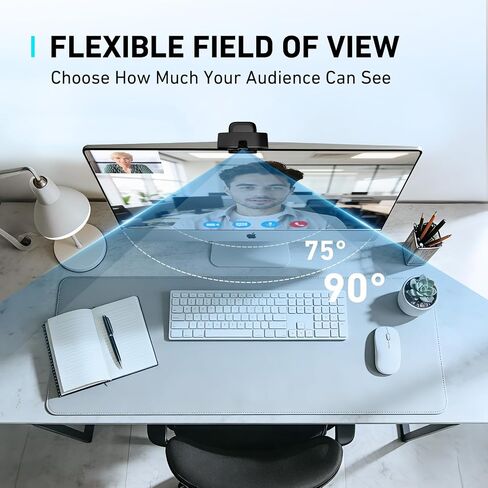 1080P Webcam with Microphone, Full HD Web Camera with RGB Light for Pc, Light Correction and Noise Cancellation Streaming Webcam, USB Computer Camera with Privacy Cover ,Plug and Play PC Web Cam in Saudi Arabia