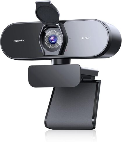 EasyCam 4K Webcam, CDAF Autofocus, Auto Light Correction, 77°FOV | Computer Camera with Dual Mics, Privacy Cover, Plug & Play, for Zoom/Teams/Skype/Google Meet in Saudi Arabia