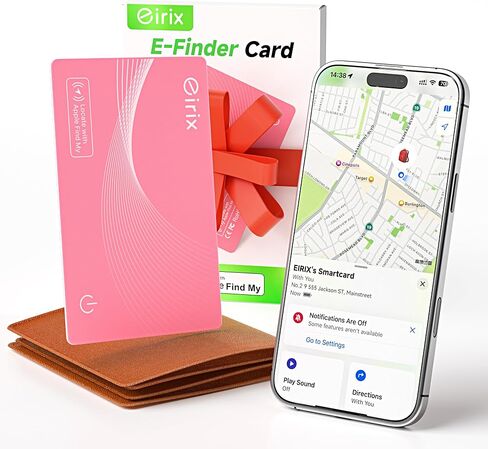 2026 [Apple MFi Certified] (iOS Only) Wallet Tracker Card, Rechargeable Thin Finder, Works with Apple Find My, IP68 Waterproof Item Locator for Luggage Tags, Passports, Phone (Black, 4 Pack) in Saudi Arabia