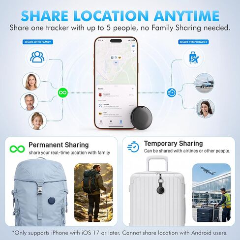 Air Smart Tracker Tags 4 Pack, Work with Apple Find My, 3-Year Battery | 100dB alarm, 4 Spare Batterys & 2 clip cases all included. iOS only, no subscription. Find keys, wallet & luggage in seconds in Kuwait