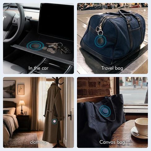 Air Smart Tracker Tags 4 Pack, Work with Apple Find My, 3-Year Battery | 100dB alarm, 4 Spare Batterys & 2 clip cases all included. iOS only, no subscription. Find keys, wallet & luggage in seconds in Kuwait
