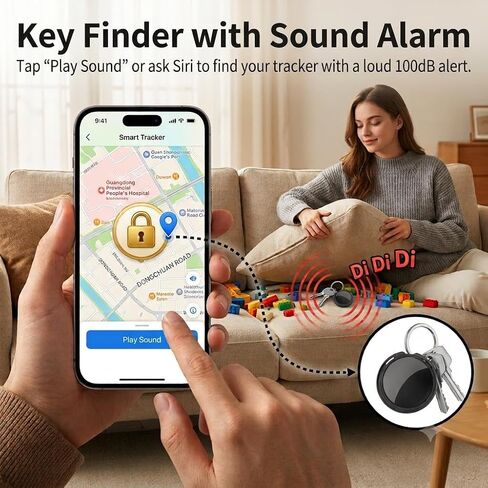 2 Pack Tracker Tags Item Finders for Apple Find My [MFi Certified] iOS Only | Waterproof Bluetooth Key Locator Replaceable Battery Worldwide Tracking Devices for Keys Wallets Bags Luggage Pets Dogs Cats in Saudi Arabia