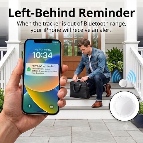 2 Pack Tracker Tags Item Finders for Apple Find My [MFi Certified] iOS Only | Waterproof Bluetooth Key Locator Replaceable Battery Worldwide Tracking Devices for Keys Wallets Bags Luggage Pets Dogs Cats in Saudi Arabia