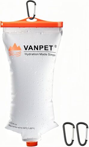 2L Water Bag Compatible with Sawyer Squeeze, Durable TPU Material, BPA & PVC Free, Collapsible Water Container for Camping, Hiking, Fishing or Traveling (1 Pc) in Saudi Arabia