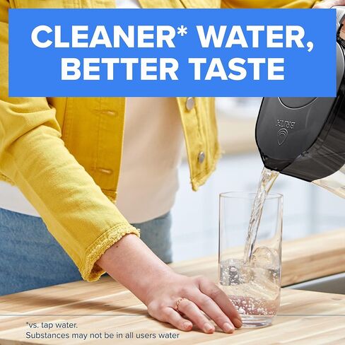 Brita Large 10-Cup Water Filter Pitcher, WQA NSF/ANSI Certified, Reduces 99% of Lead, Microplastics, & 30 Contaminants, BPA-Free, Removes Chlorine Taste & Odor, 1 Elite Filter, White in Kuwait