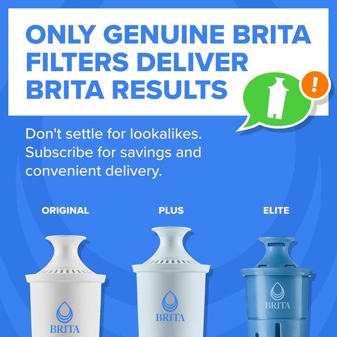 Brita Large 10-Cup Water Filter Pitcher, WQA NSF/ANSI Certified, Reduces 99% of Lead, Microplastics, & 30 Contaminants, BPA-Free, Removes Chlorine Taste & Odor, 1 Elite Filter, White in Kuwait
