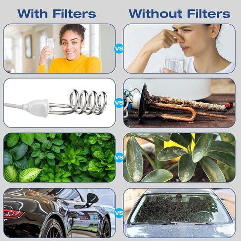 H&G Lifestyles Inline Water Softener, Calcium Inhibitor Garden Hose Filter | Hose Filters for Drinking Car Washing, Soft Water Filtration System for Hot Tub Swimming Pool(2 Packs) in Saudi Arabia