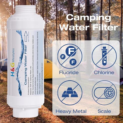 H&G Lifestyles Inline Water Softener, Calcium Inhibitor Garden Hose Filter | Hose Filters for Drinking Car Washing, Soft Water Filtration System for Hot Tub Swimming Pool(2 Packs) in Saudi Arabia