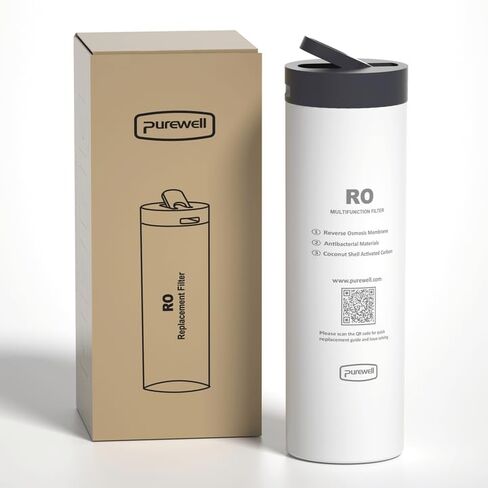 Purewell Portable Electric RO Water Filter System with UV Light,Remove PFAS | 0.0001 Micron Reverse Osmosis Water Purifier for Brackish & High TDS Water, Dual TDS Display for Camping, RV, Emergency Prep in Saudi Arabia