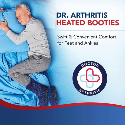 Dr. Arthritis Doctor Developed Heated Booties Foot Warmers for Women Men,Feet Foot Warmer Booties and Handbook Ankle & Feet Warmers (Blue) in Saudi Arabia