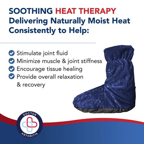 Dr. Arthritis Doctor Developed Heated Booties Foot Warmers for Women Men,Feet Foot Warmer Booties and Handbook Ankle & Feet Warmers (Blue) in Saudi Arabia