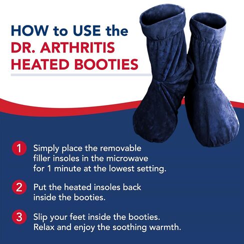 Dr. Arthritis Doctor Developed Heated Booties Foot Warmers for Women Men,Feet Foot Warmer Booties and Handbook Ankle & Feet Warmers (Blue) in Saudi Arabia