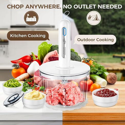 Glass Food Processor with 4 Blades & 4 Bowls (8 Cup + 3x0.5 Cup), Small Food Processor& Meat Grinder - Compact Design for Meal Prep, Baby Food, Sauces - Dishwasher Safe in Saudi Arabia