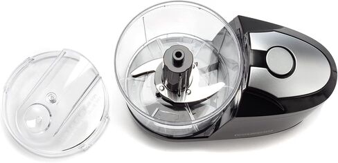 Dominion 1.5 Cup - Electric Mini Food Chopper - Vegetable & Fruit Cutter - Premium Stainless Steel Blades with Safety Lock Cover - One Step/Touch Button - Non-Skid Rubber Feet - Black in Saudi Arabia