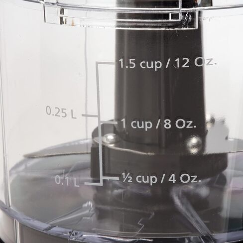 Dominion 1.5 Cup - Electric Mini Food Chopper - Vegetable & Fruit Cutter - Premium Stainless Steel Blades with Safety Lock Cover - One Step/Touch Button - Non-Skid Rubber Feet - Black in Saudi Arabia