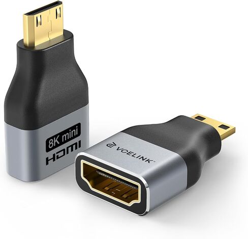 VCE Mini HDMI to HDMI Adapter, 8K@60Hz/4K@120Hz, Gold-Plated Connectors in Saudi Arabia