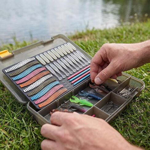 Hikary Fishing Lure DIY Kit Making Kit,Dice Baits for Bass Fishing | Skirt Threader Tool Freshwater Gift for Men Women in Saudi Arabia