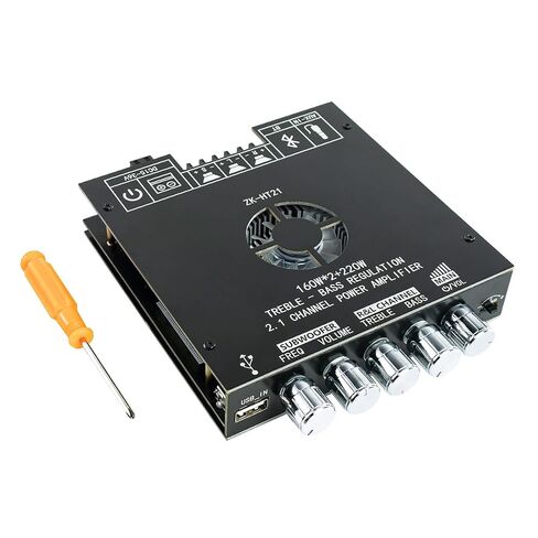 ZK-HT21 TDA7498E لوحة مضخم صوت بلوتوث 160 وات × 2 + 220 وات مضخم صوت 2.1 قناة وحدة مضخم طاقة لاستقبال الصوت مع تحكم ثلاثي وباس لمكبرات الصوت التي تصنعها بنفسك in Kuwait