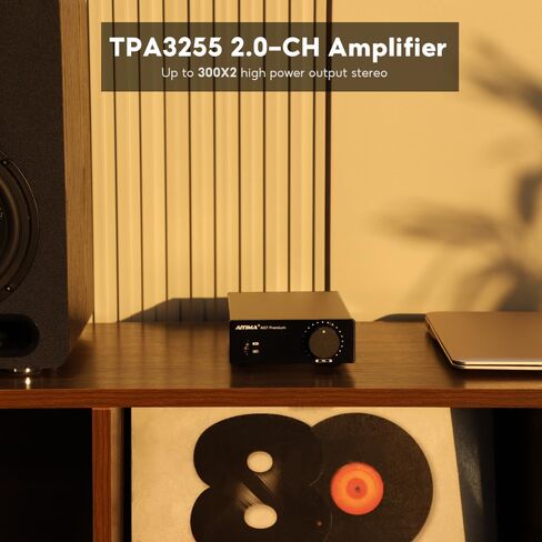 AIYIMA A07 Premium TPA3255 Power Stereo Amplifier with AUX Pre-Out 300W*2 | Swappable Op-Amp | 2 channel Desktop integrated Class D Stereo HiFi Amp For Passive Bookshelf Speaker & 2.0/2.1 Home theater in Saudi Arabia