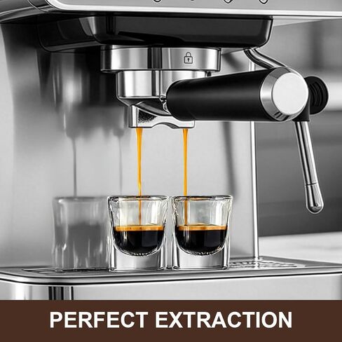 Espresso machine 20 Bar, Espresso Maker with Powerful Steam Milk Frother, Stainless Steel Coffee Machine with Fast Heating System for Latte, Cappuccino in Saudi Arabia